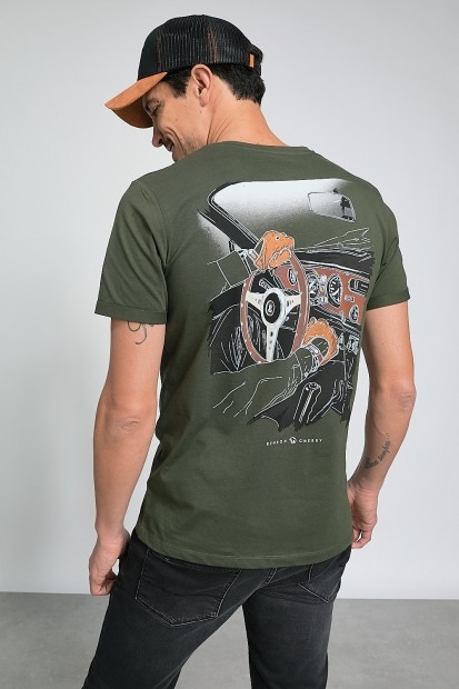 T-shirt Néo Rétro Imprimé Volant TAARANK