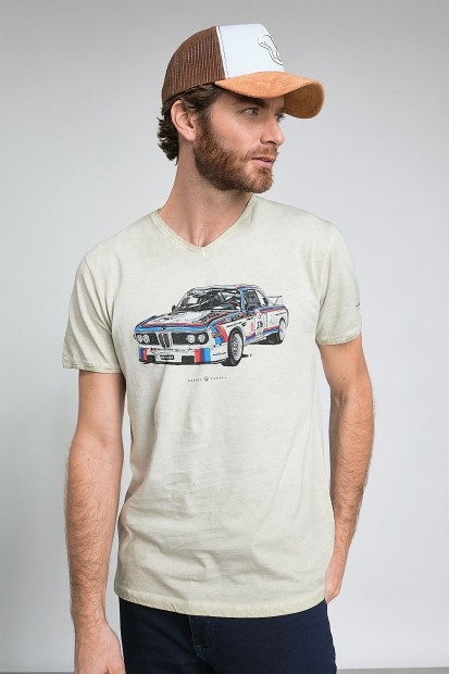 T-shirt Effet Huilé Imprimé BMW 3.0 CSL TANUJOLO