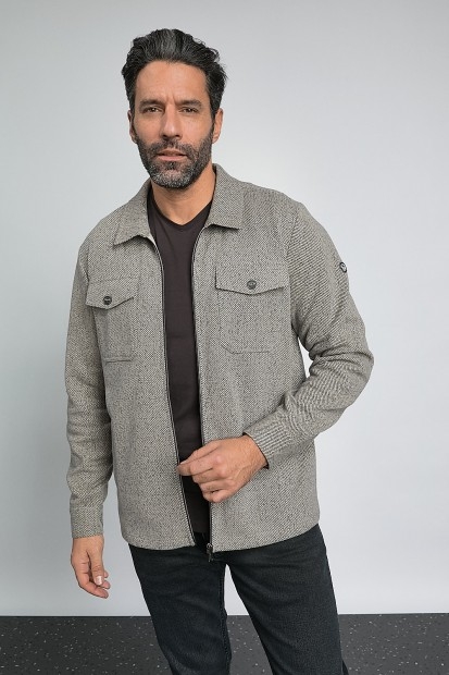 Veste Élégante Zippée beige