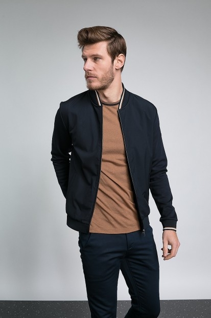 Gilet style bomber marine