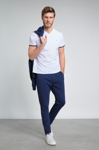 Jogger pant french terry bleu nuit