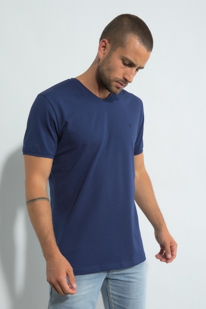 T-shirt uni en coton stretch TAHYS